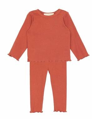 NEW MABEL + HONEY kids' aubrey thermal knit 2 piece set in tile